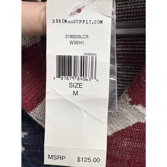 Denim Supply Ralph Lauren American Flag Cardigan Sweater NWT Women’s M RARE - Picture 5 of 11